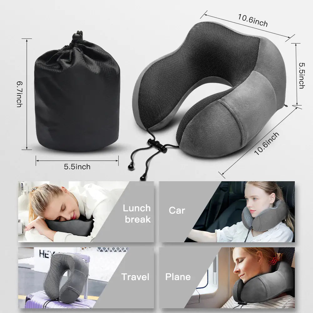 Travel Memory Foam Neck Pillow